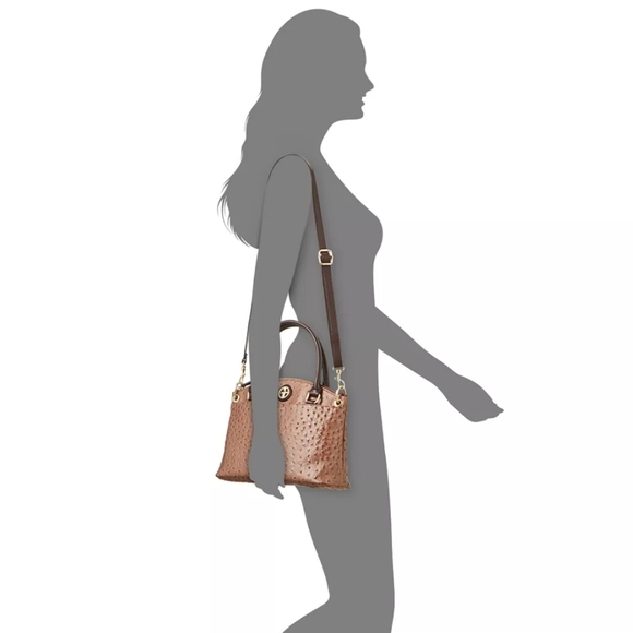 Giani Bernini Faux Ostrich Mini Satchel - Picture 3 of 9